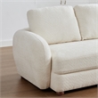 Virgo Mid-Century Modern Living Room Luxury Boucle Fabric Couch in Cream