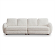 Virgo Mid-Century Modern Living Room Luxury Boucle Fabric Couch in Cream