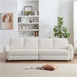 Virgo Mid-Century Modern Living Room Luxury Boucle Fabric Couch in Cream