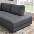 Griffith Modern Cozy Living Room Right Facing Gray Fabric Linen Sectional Sofa
