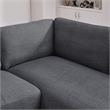Griffith Modern Cozy Living Room Right Facing Gray Fabric Linen Sectional Sofa