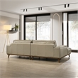 Oasis Modern Design Top Grain Leather Left-Faced Sectional Sofa in Beige