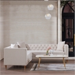Lana Modern Living Room Cream Velvet Symmetrical Corner Sectional Sofa