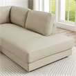 Griffith Upholstered Right-Facing Leather Sectional Sofa in Cream