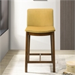 Anderson Modern Furniture Style Velvet Counter Chair in Dark Yellow