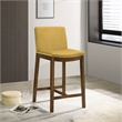 Anderson Modern Furniture Style Velvet Counter Chair in Dark Yellow