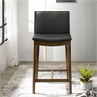 Anderson Modern Furniture Style Leather Counter Chair in Black