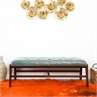 Friendswood Mid-Century Modern Upholstered Leather Bench in Green