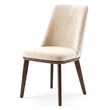Barrett Mid-Century Velvet Dining Chair in Beige (Set of 2)