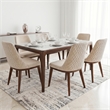 Barrett Mid-Century Velvet Dining Chair in Beige (Set of 2)