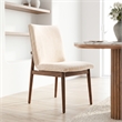 Magnolia Mid-Century Velvet Dining Chair in Beige (Set of 2)