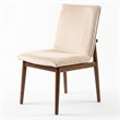 Magnolia Mid-Century Velvet Dining Chair in Beige (Set of 2)