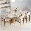 Magnolia Mid-Century Velvet Dining Chair in Beige (Set of 2)
