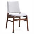 Kosico Modern Solid Wood Dining Chair in Light Gray Fabric (Set Of 2)