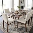 Seattle Mid Century Modern Dining Chairs in White Fabric ( Set Of 2)