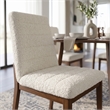 Seattle Mid Century Modern Dining Chairs in White Fabric ( Set Of 2)
