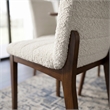 Seattle Mid Century Modern Dining Chairs in White Fabric ( Set Of 2)
