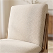 Portland Mid Century Modern Dining Chairs in Cream Fabric ( Set Of 2)