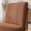 Portland Mid Century Modern Dining Chairs in Orange Fabric ( Set Of 2)