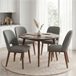 Tucson Mid Century Modern Dining Chairs in Light Gray Fabric ( Set Of 2)