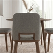 Tucson Mid Century Modern Dining Chairs in Light Gray Fabric ( Set Of 2)