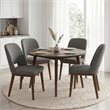 Tucson Mid Century Modern Dining Chairs in Dark Gray Fabric ( Set Of 2)