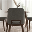 Tucson Mid Century Modern Dining Chairs in Dark Gray Fabric ( Set Of 2)