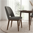 Tucson Mid Century Modern Dining Chairs in Dark Gray Fabric ( Set Of 2)