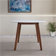 Karel Modern Solid Wood White Top Round Dining Table