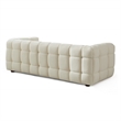 Hollis Mid Century Modern Living Room Cream Boucle Fabric Sofa