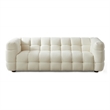 Hollis Mid Century Modern Living Room Cream Boucle Fabric Sofa