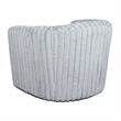 Farleigh Living Room Round Back Soft Plush Fabric Swivel Chair in Light Gray