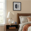 Tranquil Glow Serenity Round Ribbed Glass&Metal Brass Table Lamp
