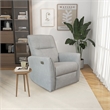 LuxeRelax Mid-Century Modern Gray Suede Electric Power Recliner