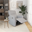 LuxeRelax Mid-Century Modern Gray Suede Electric Power Recliner