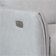 LuxeRelax Mid-Century Modern Gray Suede Electric Power Recliner