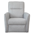 LuxeRelax Mid-Century Modern Gray Suede Electric Power Recliner