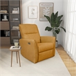 LuxeRelax Mid-Century Modern Dark Yellow Suede Electric Power Recliner