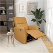 LuxeRelax Mid-Century Modern Dark Yellow Suede Electric Power Recliner