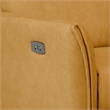 LuxeRelax Mid-Century Modern Dark Yellow Suede Electric Power Recliner