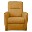 LuxeRelax Mid-Century Modern Dark Yellow Suede Electric Power Recliner