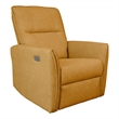 LuxeRelax Mid-Century Modern Dark Yellow Suede Electric Power Recliner