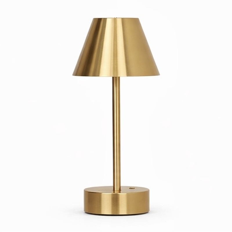 Lumina Rechargeable Plated Brass LED Metal Table Lamp