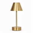 Lumina Rechargeable Plated Brass LED Metal Table Lamp