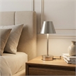 Lumina Rechargeable Brushed Steel Metal LED Table Lamp