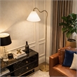 Regal Radiance Floor Metal & Brass Lamp