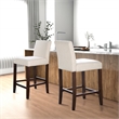 Orion Modern Solid Wood Beige Fabric Upholstered Comfy Counter Chair