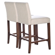 Orion Modern Solid Wood Beige Fabric Upholstered Comfy Counter Chair