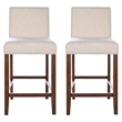Orion Modern Solid Wood Beige Fabric Upholstered Comfy Counter Chair