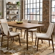 Praestigia Italian Style Solid Wood Linen Fabric Upholstered Chair in Beige